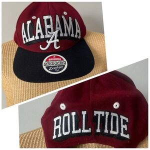 VTG Y2K University Of Alabama Crimson Tide Football Snapback Spellout Roll Tide